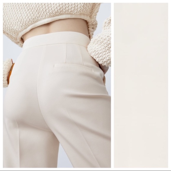 🦋 Bloggers’ Favorite 🦋 Zara Ecru Buttoned Pants Size L - Picture 7 of 16